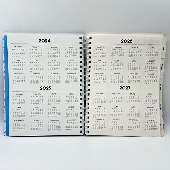 Sanrio Hello Kitty 2025 Large Spiral Planner - Blue Soft Leather Cover - Picture 4 of 11